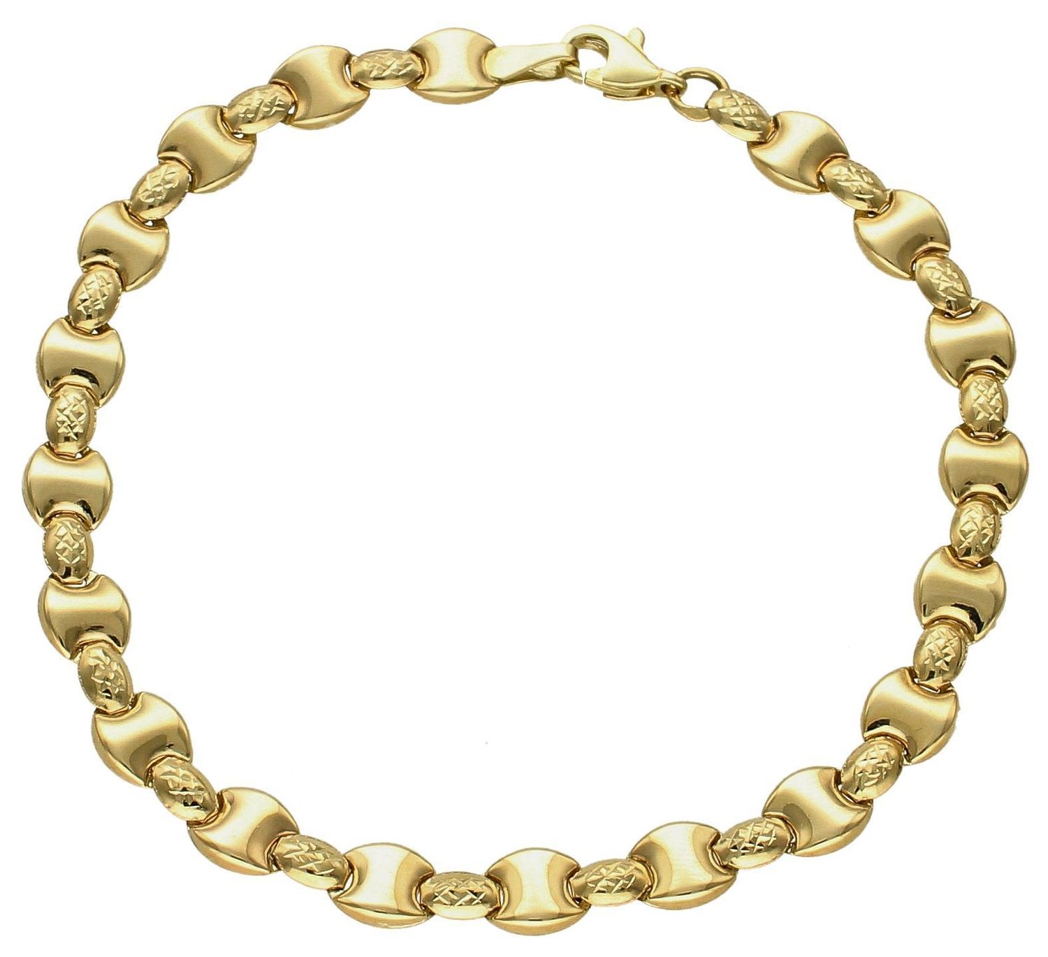 Złota bransoletka damska 375 klasyczna BR 4046 375. Złota bransoletka damska. Damska bransoletka złota próby 375. Bransoletka złota idealna na prezent dla kobiety..jpg